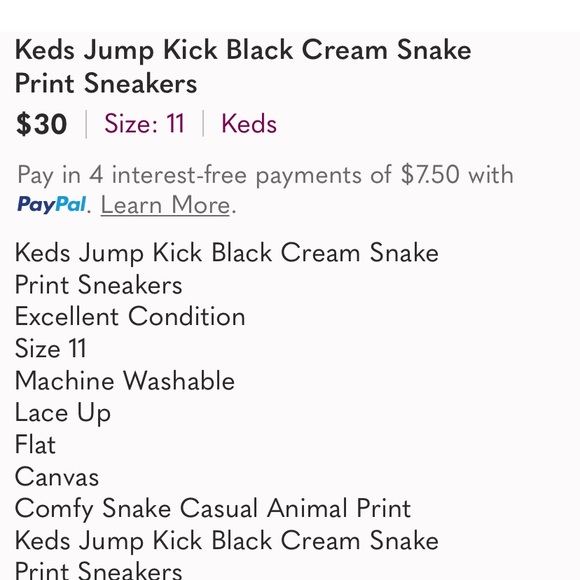 Keds Snake Print Sneakers - Picture 6 of 6